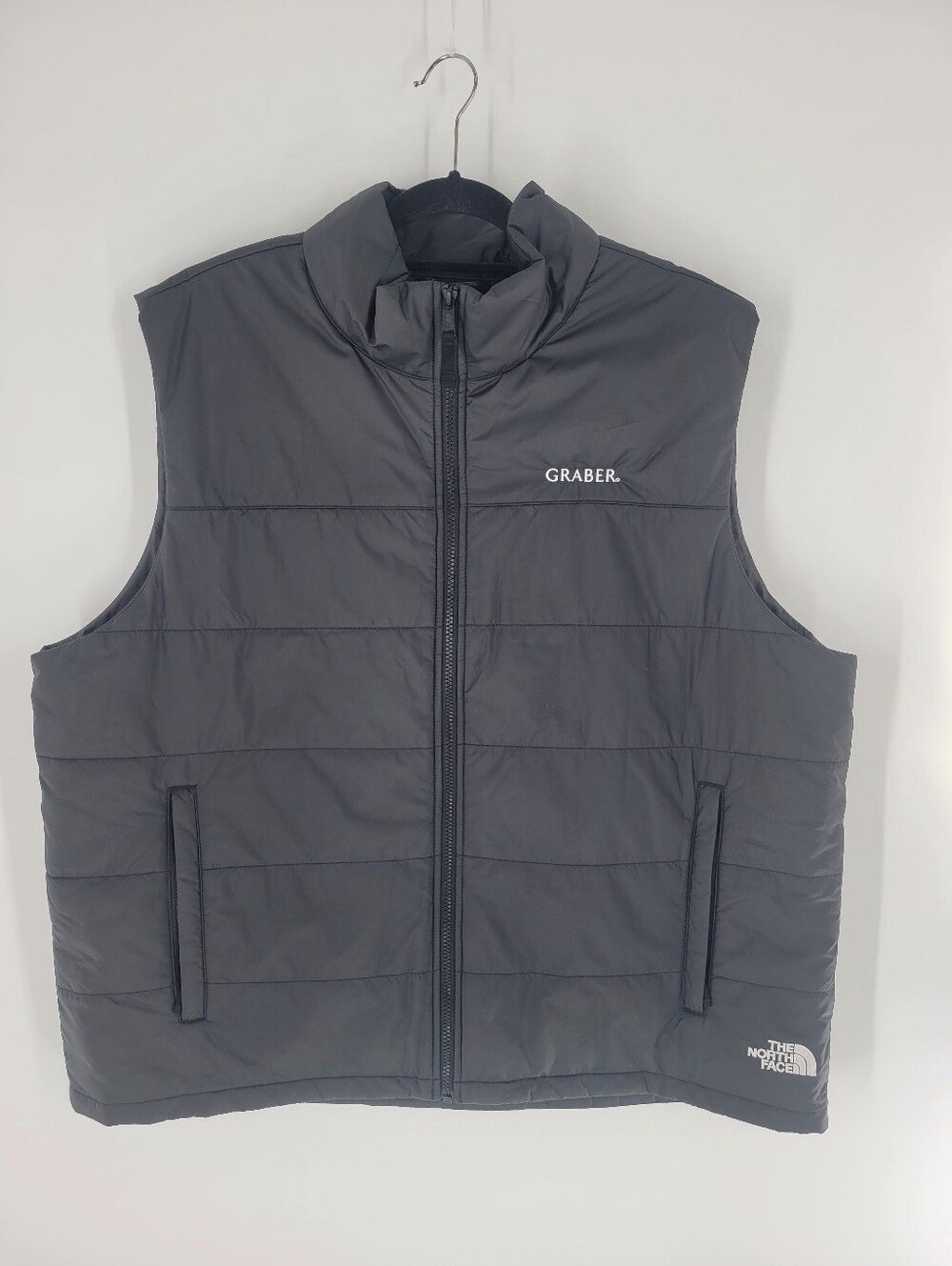 The North Face Mens Black Quilted Vest Lightweight Size XXL